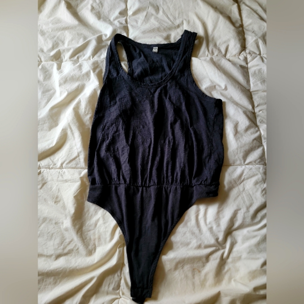 Free people black bodysuit size s